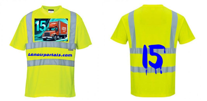 Custom Yellow Hi Vis ANSI Class 2 Safety Shirt