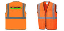 Custom Lightweight High Visibility ORANGE Tampa Mesh Vest