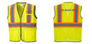 Custom Yellow Mesh Class 2 Reflective Safety Vest with Pockets