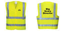 Custom Logo Reflective Yellow Safety Vest - ANSI Class 2