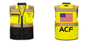 Custom Premium Two-toned Surveyor Safety Vest with Segmented Tape