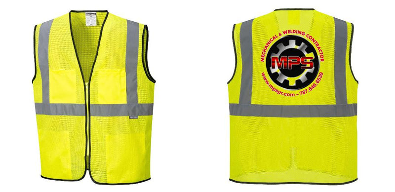 Lightweight High Visibility Yellow Tampa Mesh Vest