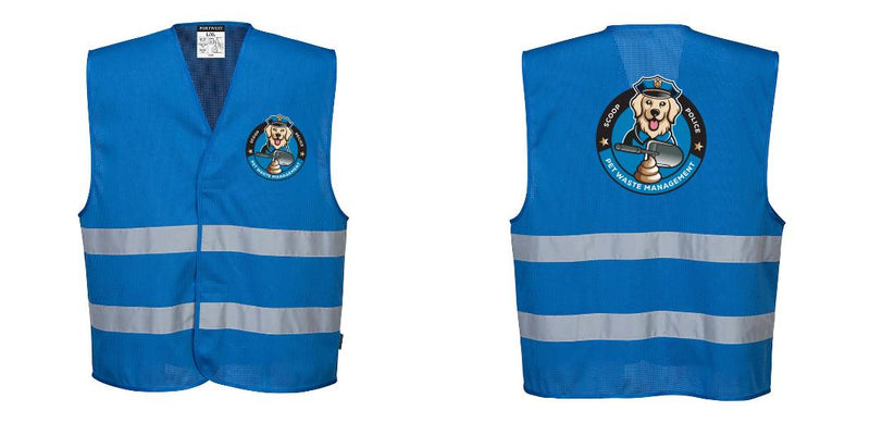 Custom Royal Blue MeshAir Reflective Safety Vest for Events
