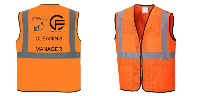 Custom Lightweight High Visibility ORANGE Tampa Mesh Vest