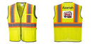 Custom Yellow Mesh Class 2 Reflective Safety Vest with Pockets