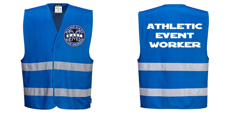 Custom ROYAL BLUE Safety Vest Reflective Hi Vis Work and Event Style Vest