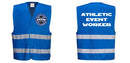 Custom ROYAL BLUE Safety Vest Reflective Hi Vis Work and Event Style Vest