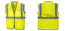 Custom Lightweight High Visibility Yellow Tampa Mesh Vest
