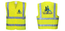 Custom Logo Reflective Yellow Safety Vest - ANSI Class 2