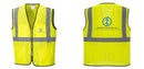 Custom Lightweight High Visibility Yellow Tampa Mesh Vest