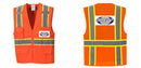 Custom Orange Class 2 Safety Vest with Cooling Mesh Back