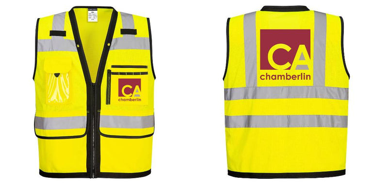 Custom Heavy Duty Hi-Vis Surveyor Vest