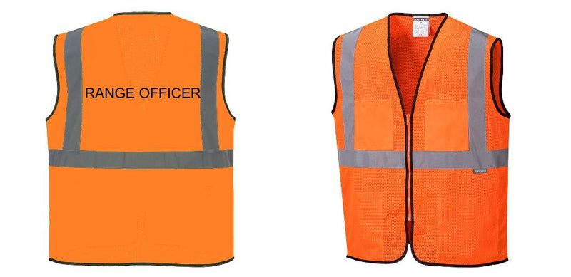 Custom Lightweight High Visibility ORANGE Tampa Mesh Vest