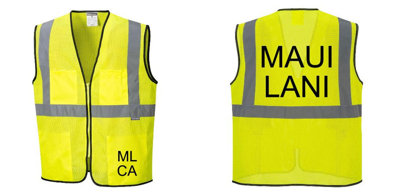 Lightweight High Visibility Yellow Tampa Mesh Vest