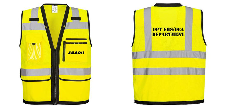 Custom Heavy Duty Hi-Vis Surveyor Vest