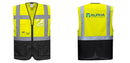 Custom Warsaw Yellow and Black Professional Style Safety Vest
