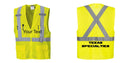 Custom Hi-Vis YELLOW Mesh X Back Executive Vest