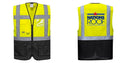 Custom Warsaw Yellow and Black Professional Style Safety Vest