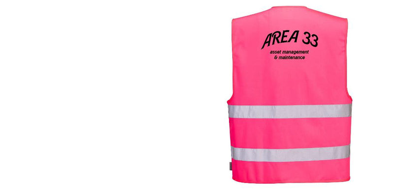 Custom PINK Safety Vest Reflective Hi-Vis Work and Event Style Vest