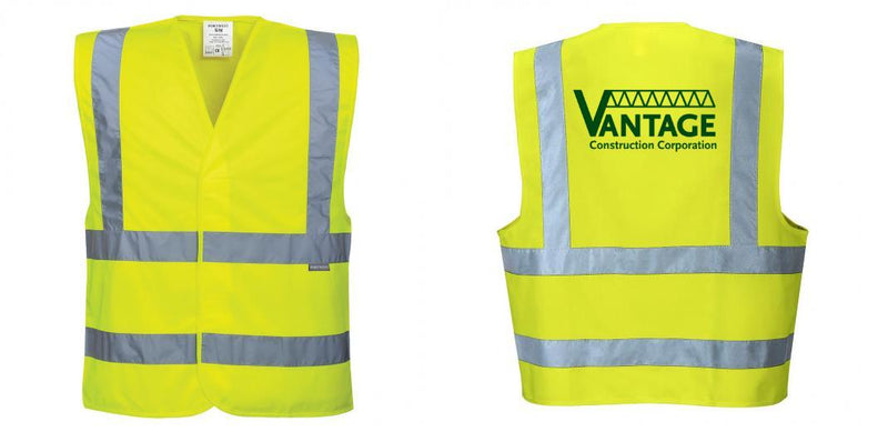 Custom Logo Reflective Yellow Safety Vest - ANSI Class 2