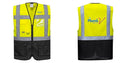 Custom Warsaw Yellow and Black Professional Style Safety Vest