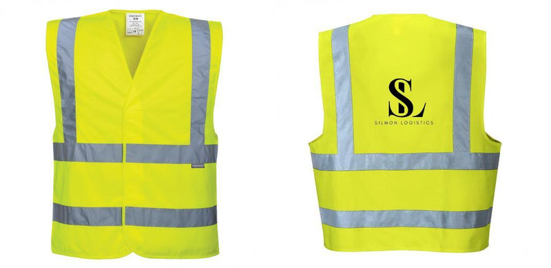 Custom Logo Reflective Yellow Safety Vest - ANSI Class 2