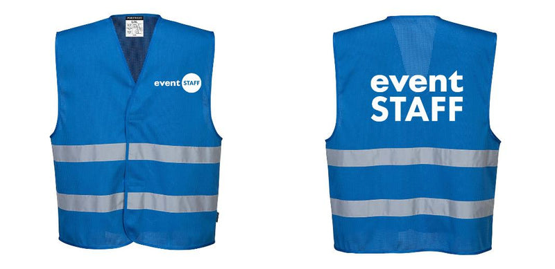 Custom Royal Blue MeshAir Reflective Safety Vest for Events