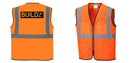 Custom Lightweight High Visibility ORANGE Tampa Mesh Vest