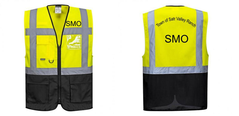 Custom Warsaw Yellow and Black Professional Style Safety Vest