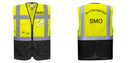 Custom Warsaw Yellow and Black Professional Style Safety Vest