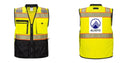 Custom Premium Two-toned Surveyor Safety Vest with Segmented Tape