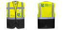 Custom Warsaw Yellow and Black Professional Style Safety Vest
