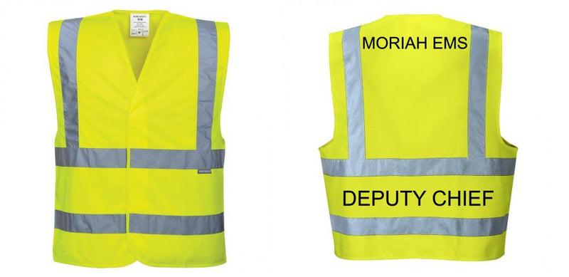 Custom Logo Reflective Yellow Safety Vest - ANSI Class 2