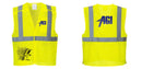 Custom Breakaway Class 2 Yellow Safety Vest Hi-Vis Reflective Breathable Mesh