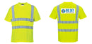 Custom Yellow Hi Vis ANSI Class 2 Safety Shirt