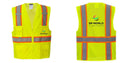 Custom Yellow Class 2 Safety Vest with Cooling Mesh Back