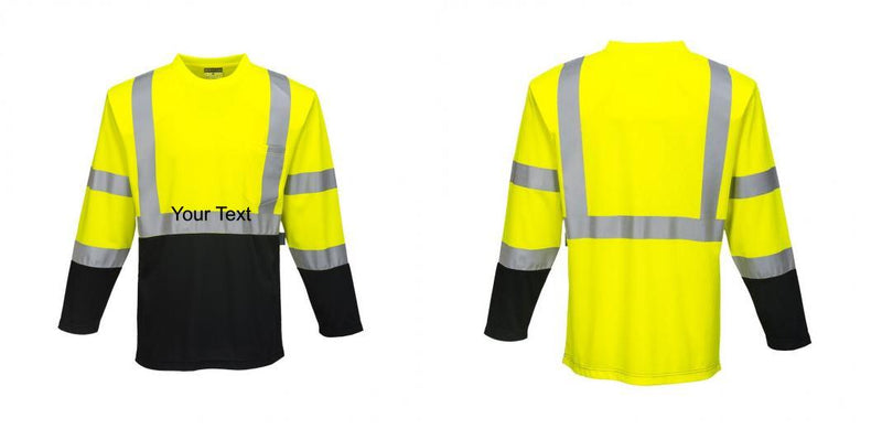 Custom Class 3 Long Sleeve Safety Shirt Moisture Wicking