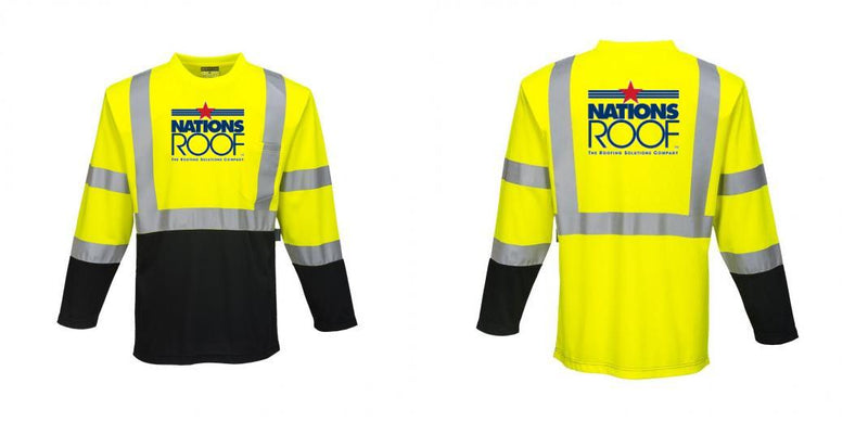Custom Class 3 Long Sleeve Safety Shirt Moisture Wicking