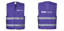 Custom PURPLE Work and Event Style Safety Reflective Vest