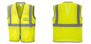 Custom Lightweight High Visibility Yellow Tampa Mesh Vest