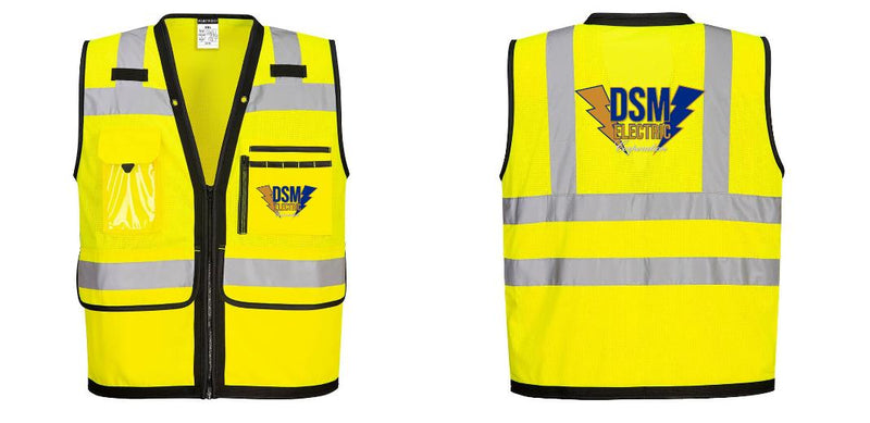 Custom Heavy Duty Hi-Vis Surveyor Vest
