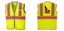 Custom Yellow Mesh Class 2 Reflective Safety Vest with Pockets