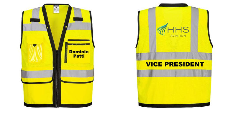 Custom Heavy Duty Hi-Vis Surveyor Vest