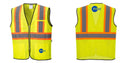Custom Yellow Mesh Class 2 Reflective Safety Vest with Pockets