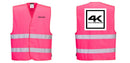 Custom PINK Safety Vest Reflective Hi-Vis Work and Event Style Vest