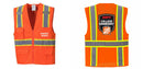Custom Orange Class 2 Safety Vest with Cooling Mesh Back