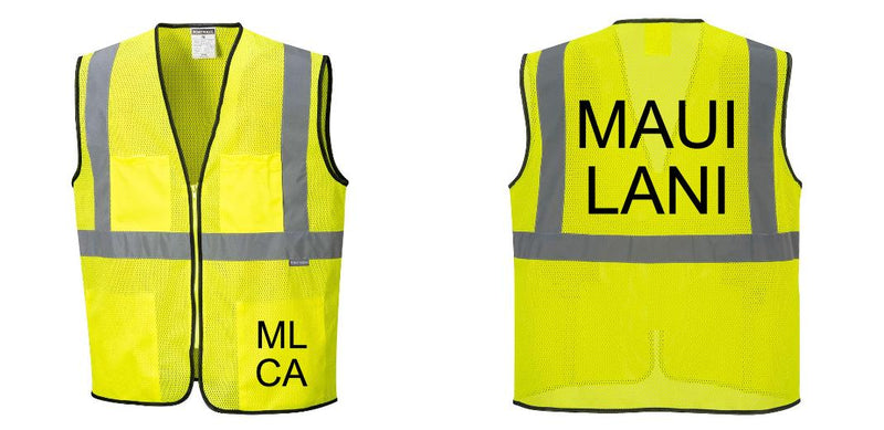 Lightweight High Visibility Yellow Tampa Mesh Vest