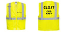 Custom Hi-Vis Yellow Safety Vest – Mesh, Reflective, Zipper Front, ANSI Class 2
