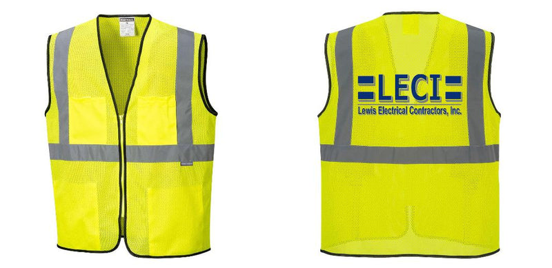 Lightweight High Visibility Yellow Tampa Mesh Vest