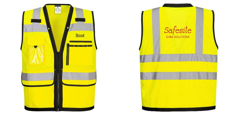 Custom Heavy Duty Hi-Vis Surveyor Vest